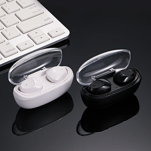 Colorful TWS 5.0 Bluetooth Transparent Cover Mini Wireless Earbuds with Charging Case