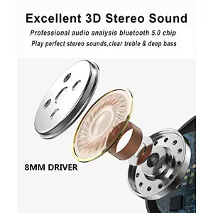Wireless Headphones Auto-Pair Fast Charging Case Running Sports Headset