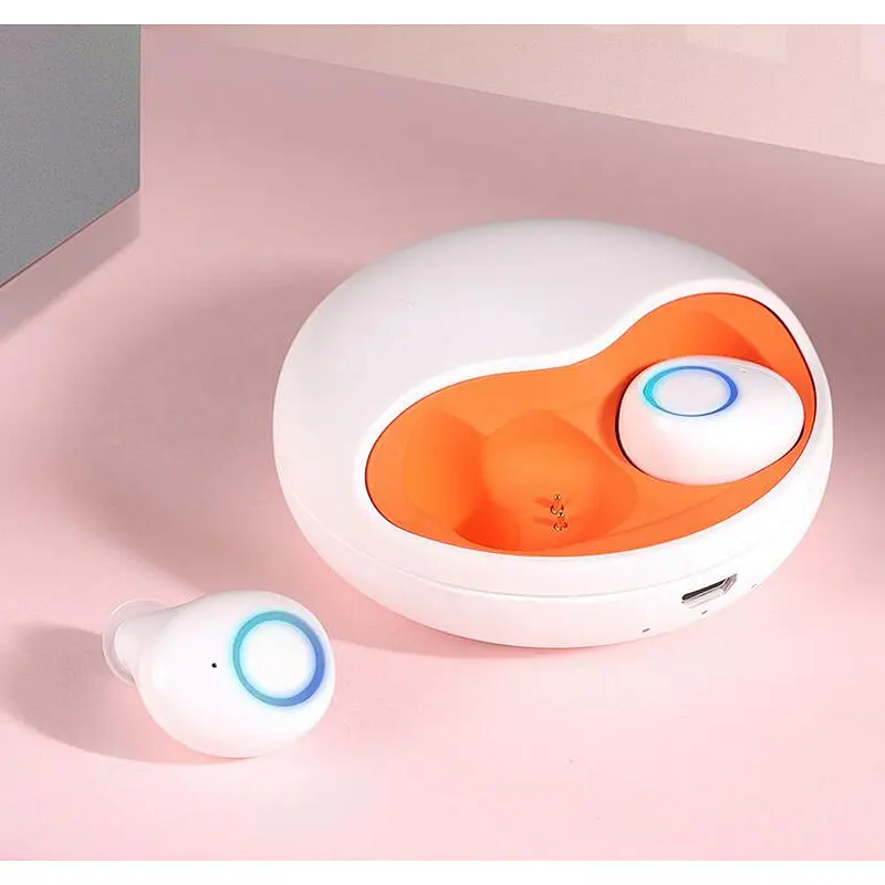 2019 BT 5.0 Auto Pairing Stereo Bass True Blue Tooth Wireless Touch BT Case Round Tws Bluetooth Waterproof Earbuds