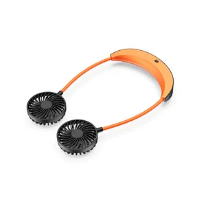 Sports Outdoor Cooling Fans Foldable USB Rechargeable Neckband Neck Band Lazy Neck Fan Mini Air Cooler Fan