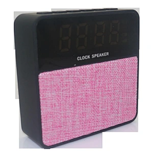Fabric Mini Wireless Portable Alarm Clock Speaker