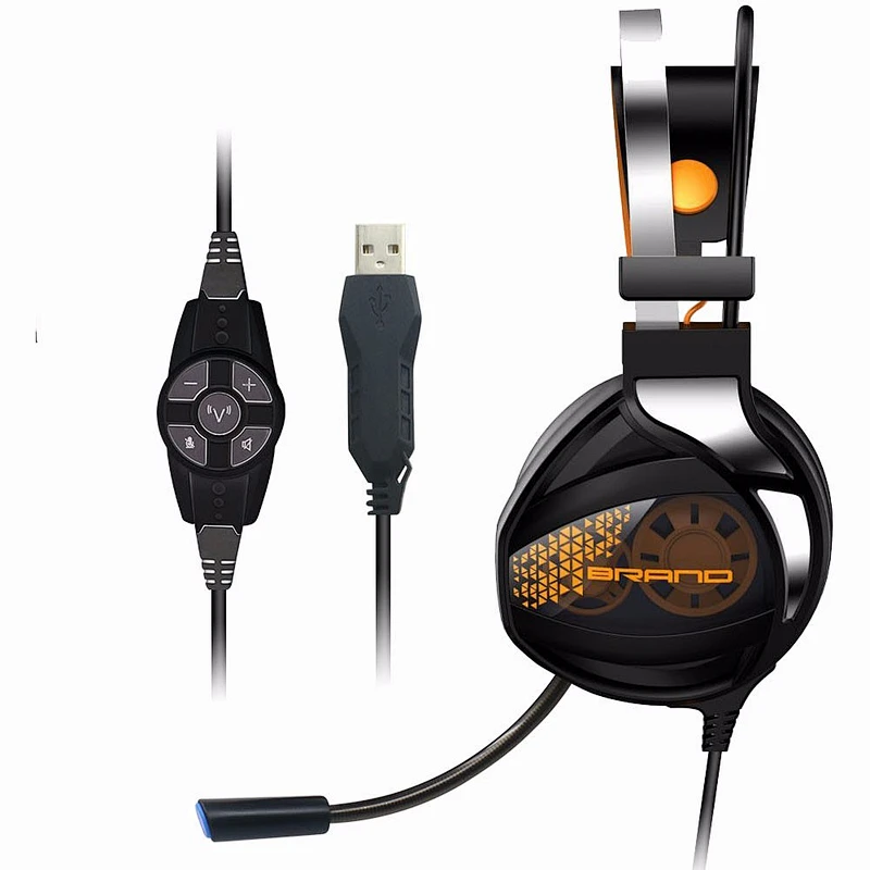 stereo over ear headband earphone computer gaming headset