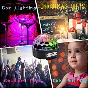 DJ stage stereo sound portable crystal disco ball light wireless blue tooth speaker