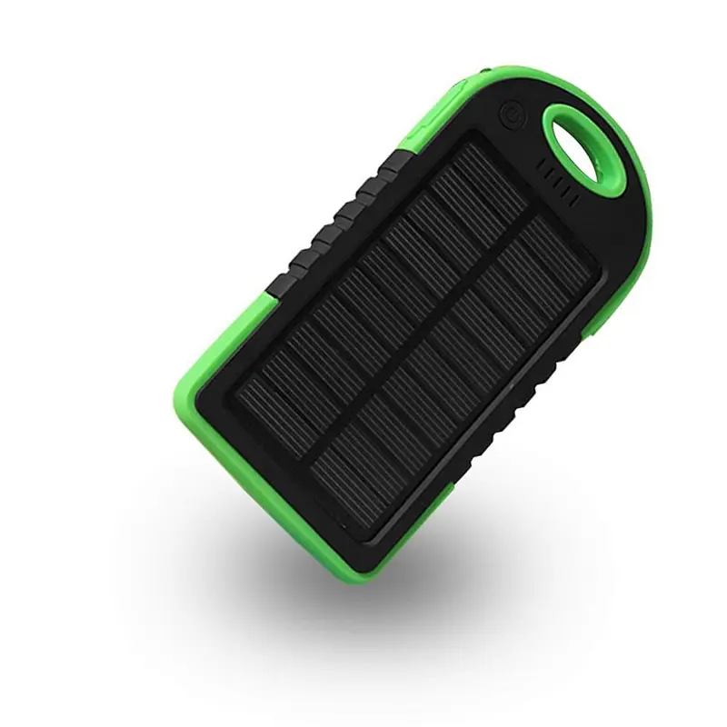 Wholesale Waterproof carabiner portable dual usb fast charging solar power banks