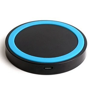 promotion gifts custom logo fast charging power bank mobile phone portable QI round wireless charger