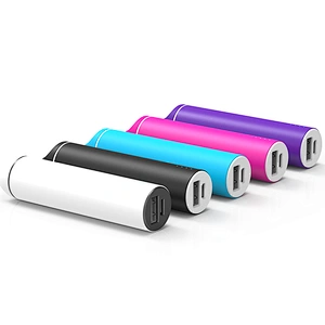 2019 stylish Promotion cheap light charger mini rubber coated powerbank 2500mah Portable Ultra mini lipstick mini Power Bank
