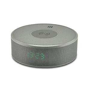 Lcd time display round smart wireless speaker
