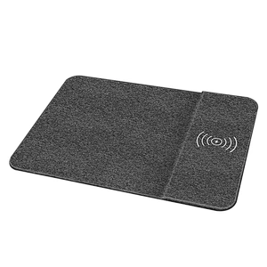 Trendy high quality led ultra thin PU wireless charger mouse pad