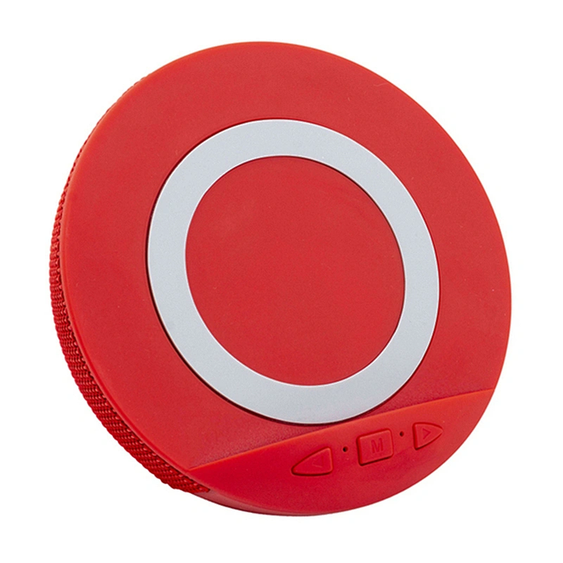 3 in 1 Qi Wireless Charger Power Banks Round Fabric Bluetooth Speaker