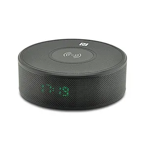 Lcd time display round smart wireless speaker