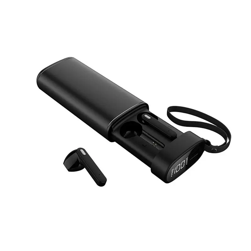 KINGSTAR K010C Private Label high capacity battery portable LCD screen wireless 5.0 tws earbuds with power bank function