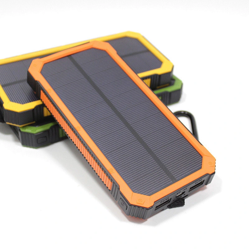 portable slim solar energy power bank 10000mah