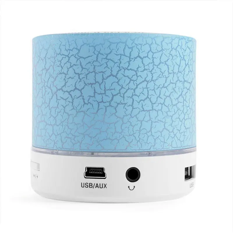 Promotion Gift OEM BT Stereo Music Player LED Multifunctional Portable Mini Crack Bluetooth Cylinder Crack Wireless Speaker