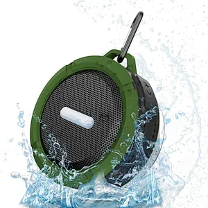 C6 Portable Keychain Stereo Mini Round Waterproof Bluetooth Speaker