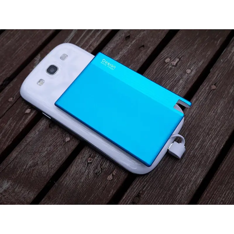 2500mah Portable Slim 6.6mm Credit Car Power Bank