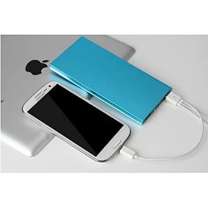 10000mah portable charger metal Aluminum slim flashlight power bank