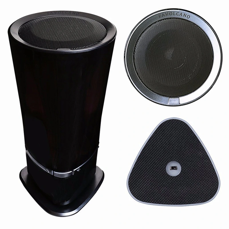 Blue Tooth RGB Colorful Transparent Cylinder Flashing LED Subwoofer Wireless Stereo Speaker