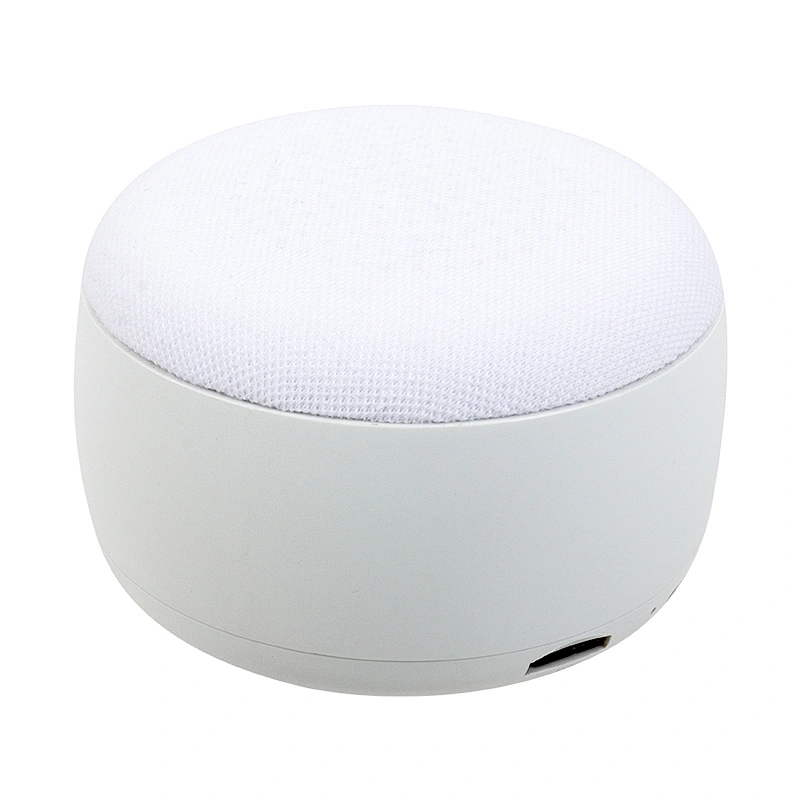 Round Shape Stereo Music Player Mini Fabric Bluetooth Speaker