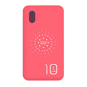 custom logo digital LED display Qi Wireless 3 cables Charger PowerBank  8000mah