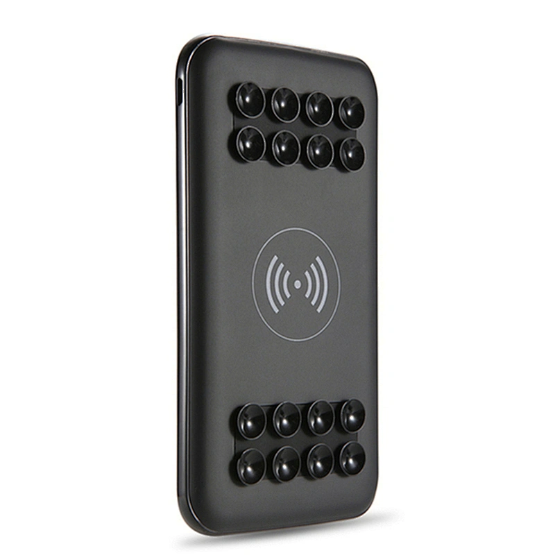 Suction Cup Dual USB Outputs Wireless Charger Power Bank