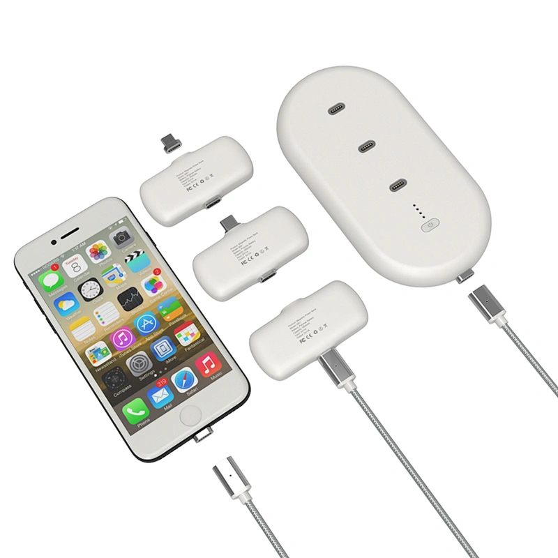 For Iphone Android Type C Wireless Finger Magnetic Power Bank Charger