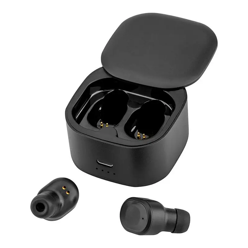 square Aluminium alloy true wireless setereo earphone bluetooth TWS BT 5.0 Mini Touch Earbuds
