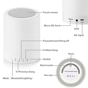 LED Lamp Portable Wireless Bluetooth Touch Speaker