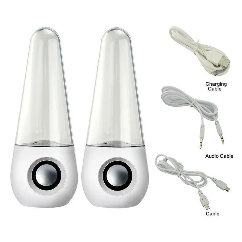 Mini Double Bluetooth Wireless Led Light Fountain Wireless Tower Water Dancing Speaker