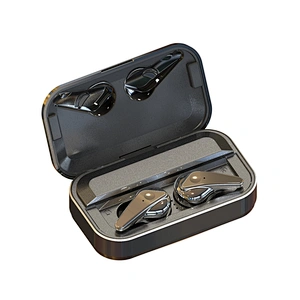 Custom Mini Stereo true wireless Aluminium twins battery charger power Earbuds