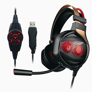 High Quality Over Ear Handsfree Wired USB Game Headphone with Microphone