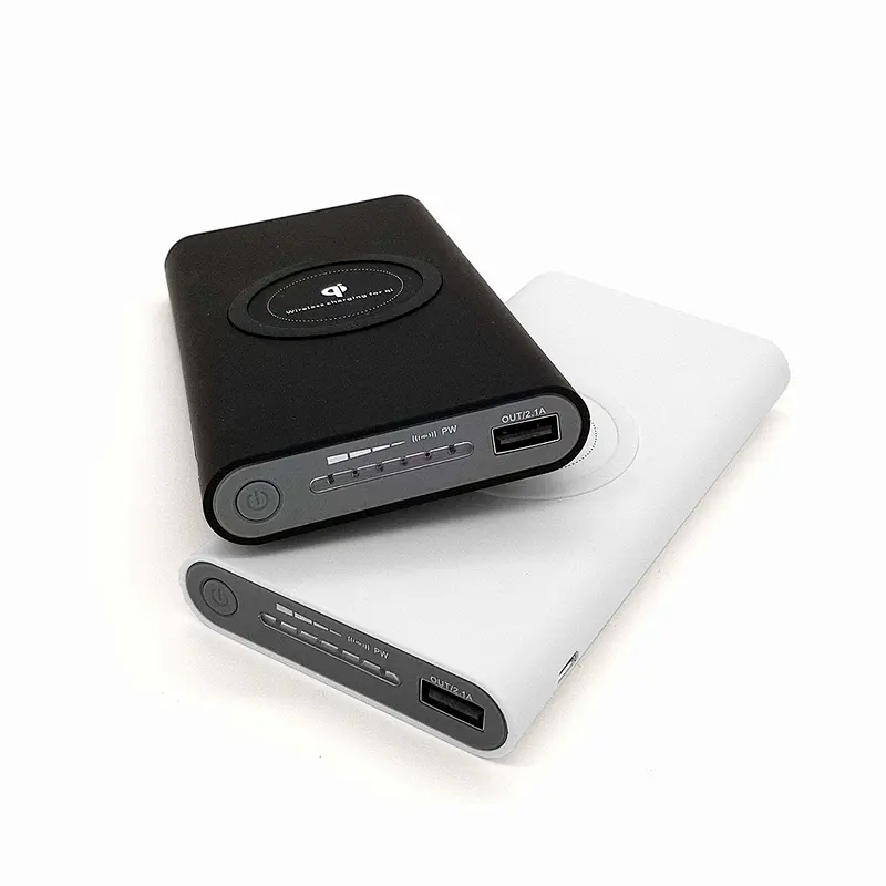 10000mAh QI Small Slim Powerbank Portable Wireless Mobile Phone Charger