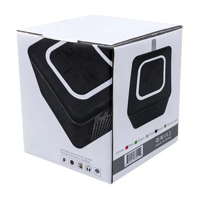 3W Cube Stereo Cloth Cover Wireless Fabric Speaker