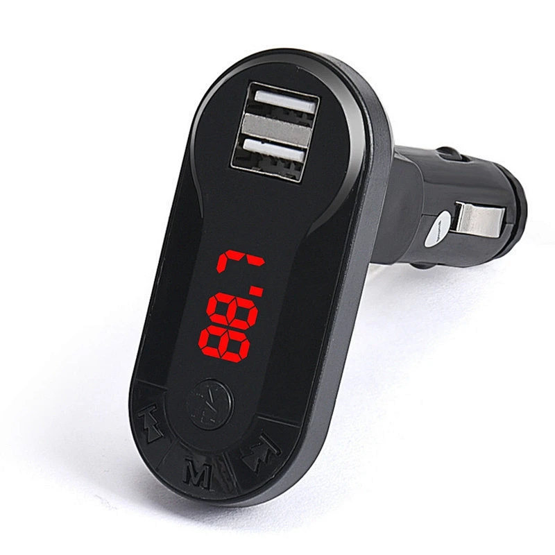 BT Handsfree MP3 Player car Kit dual usb Car FM Transmitter With USB Port
