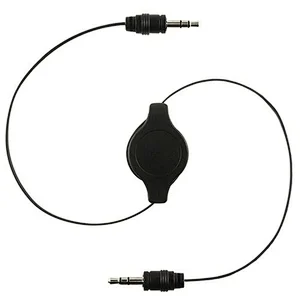 3.5mm jack wired Mp3 dual retractable earphone