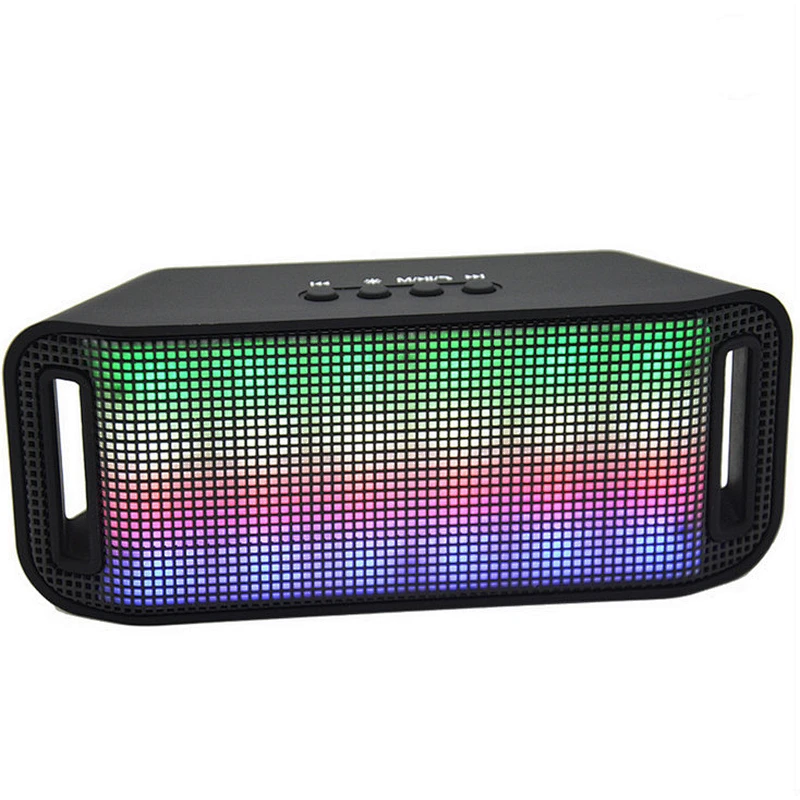 portable home theater karaoke mini waterproof wireless outdoor woofer colorful flashing light led speaker