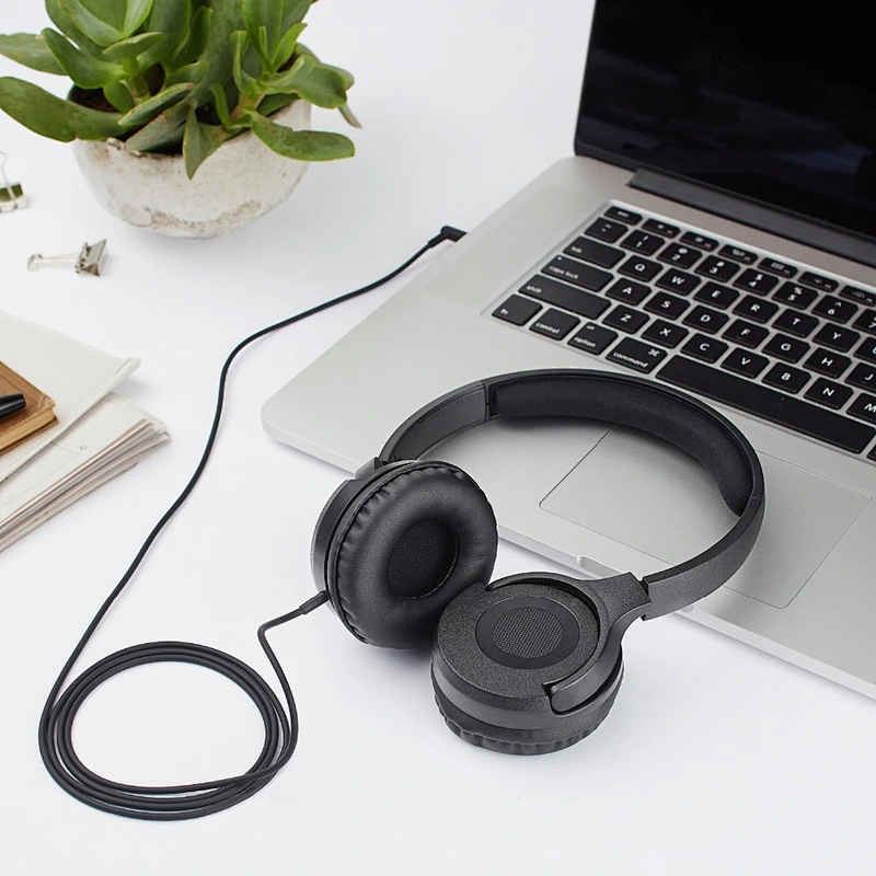 custom color stereo wired mp3 computer headphone