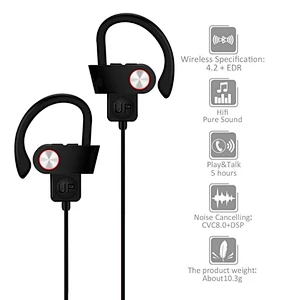 Wholesale high quality Sports earphone Handsfree Stereo mini adjustable lightweight true tws hook wireless earphone