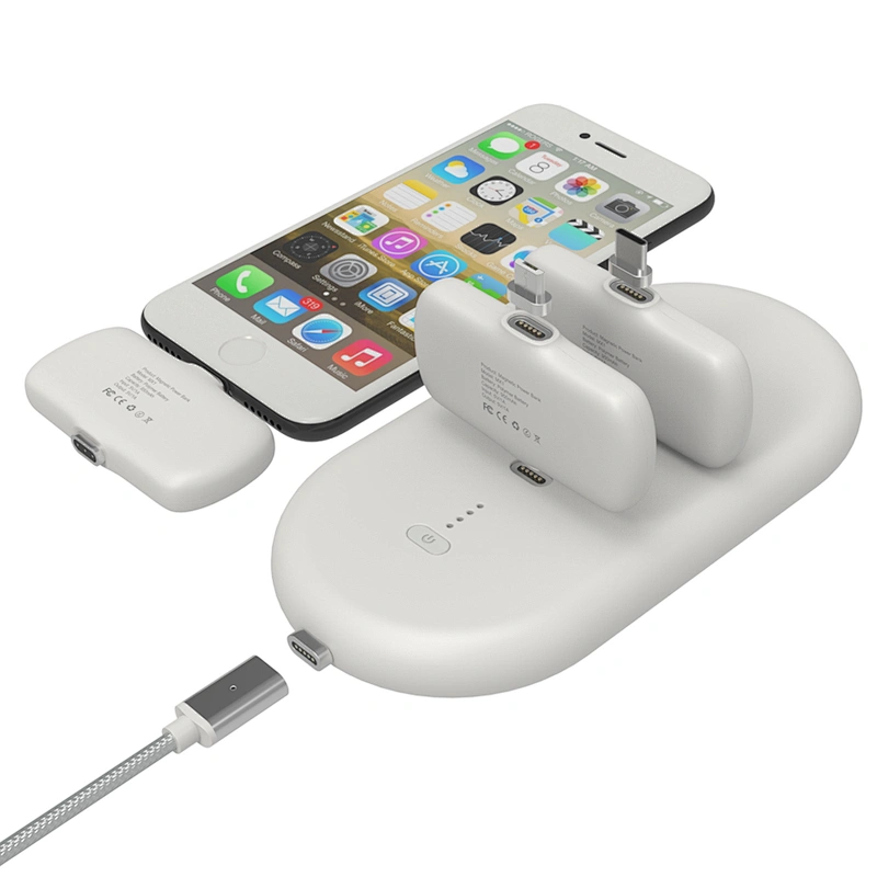 For Iphone Android Type C Wireless Finger Magnetic Power Bank Charger
