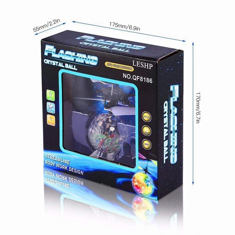 helicopter radio remote led light flying ball toy