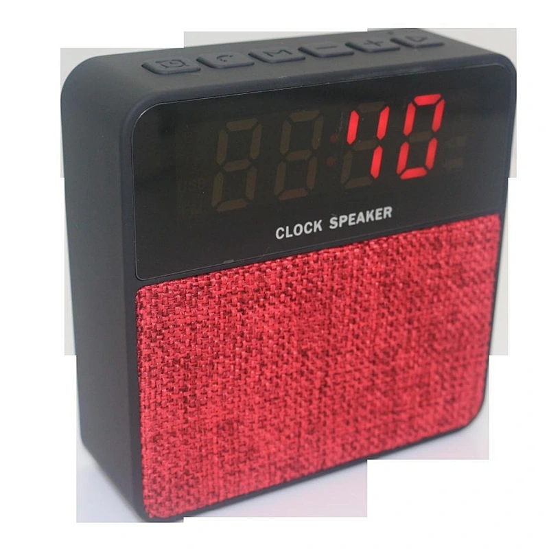 Fabric Mini Wireless Portable Alarm Clock Speaker