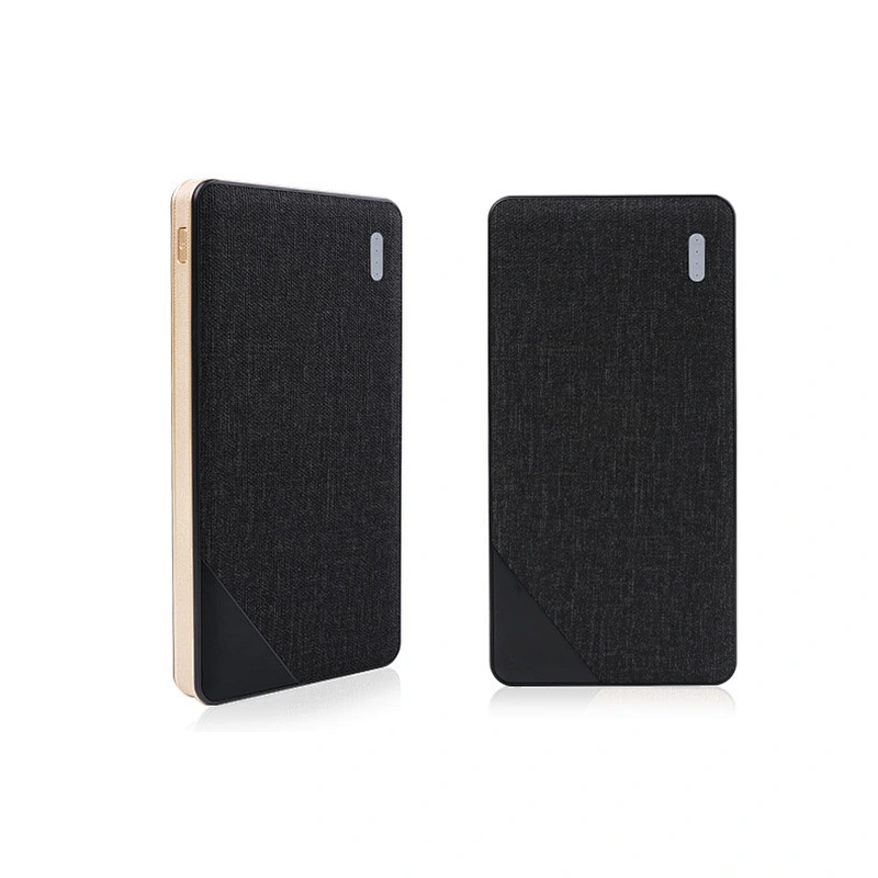 OEM Powerbank Colorful Wireless Power Bank Thin Multicolor Square Powerbank Phone Size Fabric Wireless Charger 8000mah