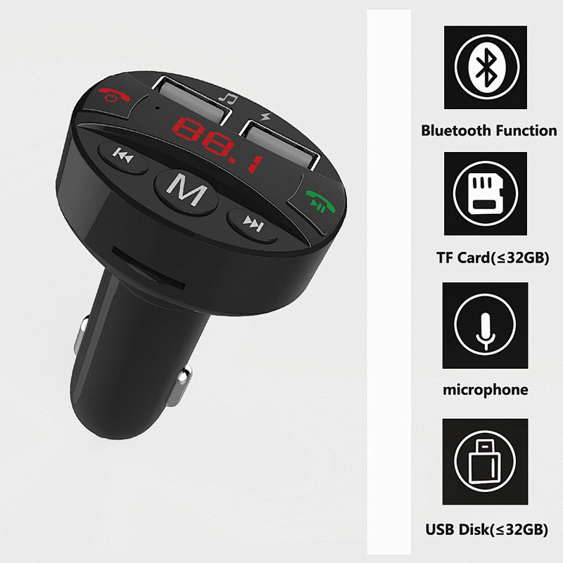 Bluetooth Car Kit mp3 Player FM Transmitter with TF Card Slot