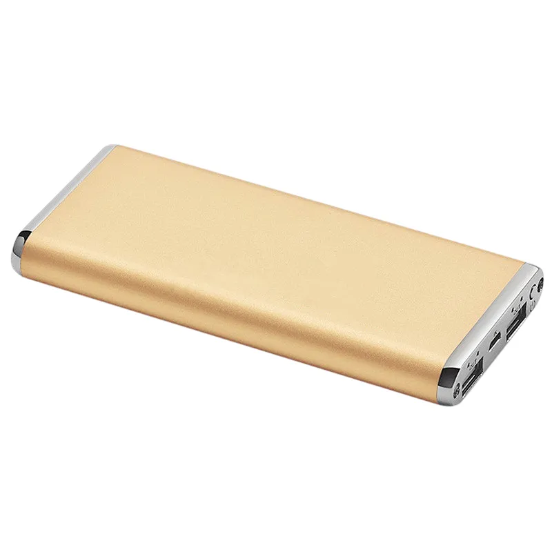 USB charge  casing custom Mobile square ultra-thin aluminium power bank 2000mah