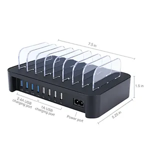 Desktop 8 Ports Multi USB Charging Station For Mobile Phones