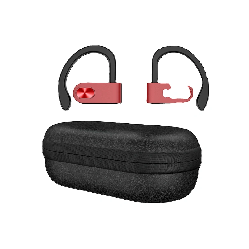 OEM Dual Ear Driver Hang TWS Earbuds Truly Wireless BT Earhook Earphone with Eva Case