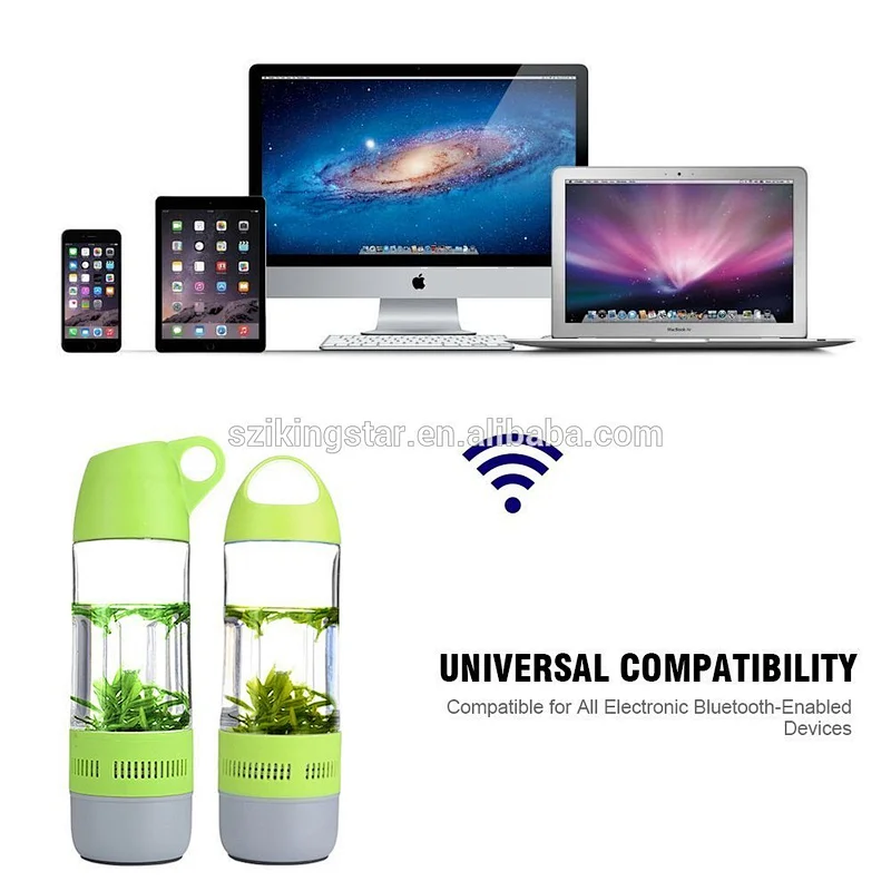 TF card music player waterproof wireless music 400ml bottle speaker
