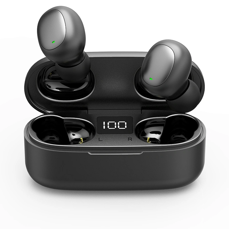Mobile Accessories LED Digital True Wireless Mini In-ear Stereo TWS Noise Canceling BT Earbuds Earphone