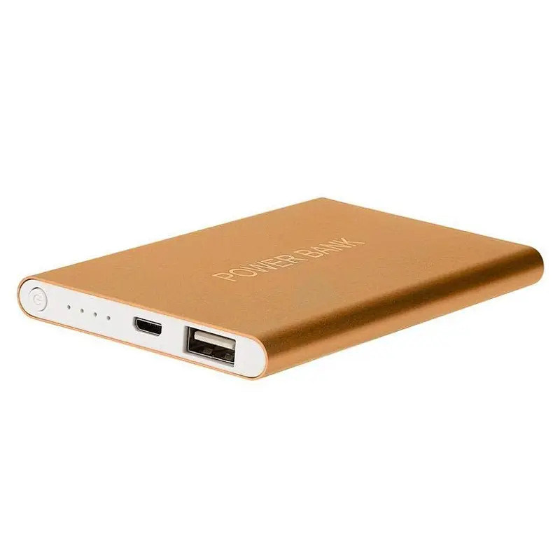 Metal Pocket Mini Portable Thin Slim 4000mah Charger Metal Phone Power Bank