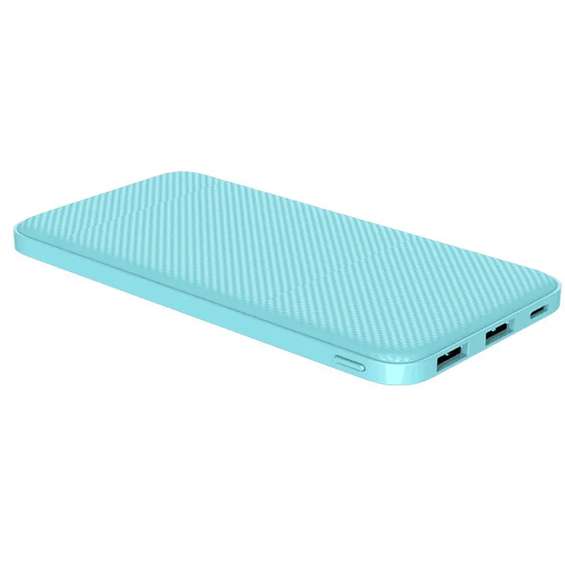 custom logo thin 10000 mah pu leather power bank