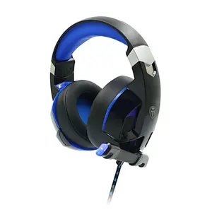 gaming led light computer earphones over ear wired earphones with mic